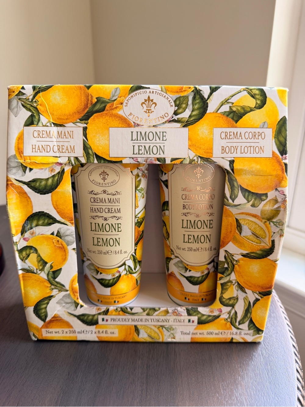 Fiorientino Limone Hand Cream & Body Lotion Set New Made in Italy